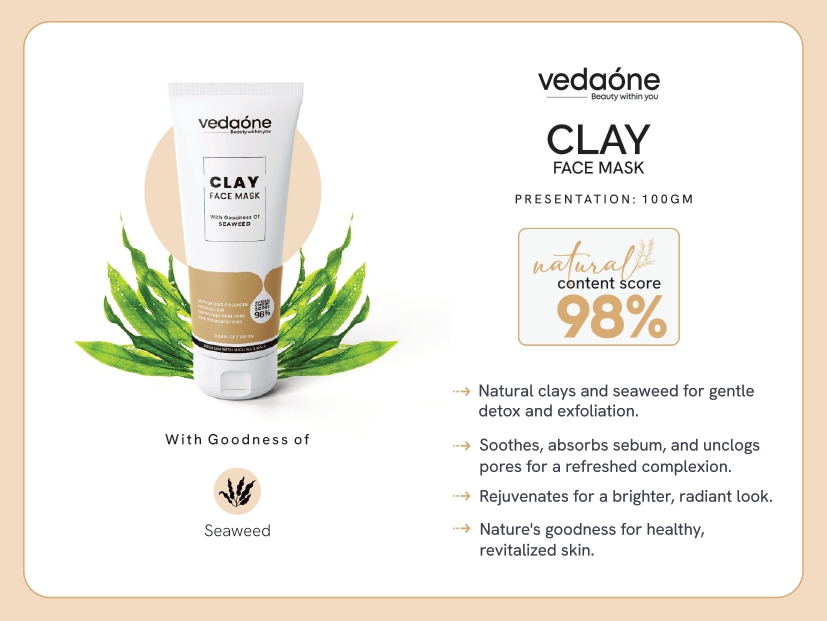 Clay face mask composition