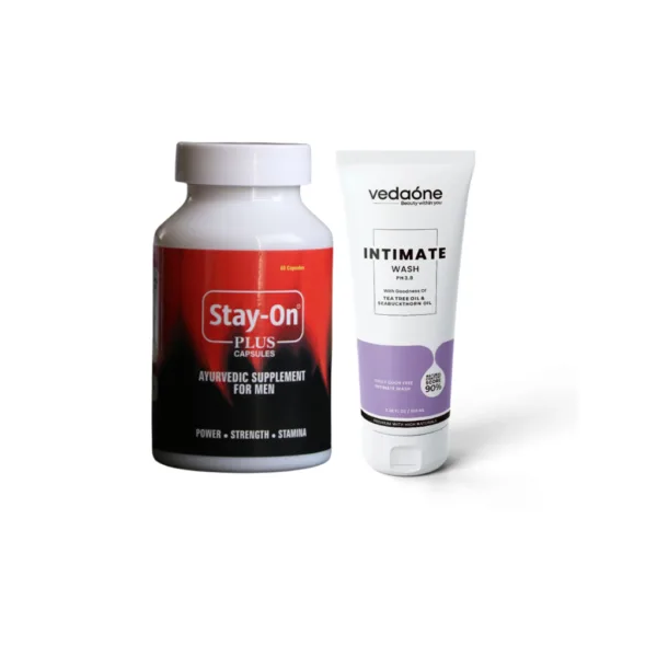 Stay-On 60 Capsules + Intimate Wash Combo